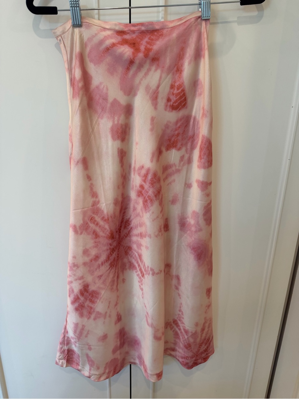 Lioness Pink and Cream Tie-Dye Midi Skirt